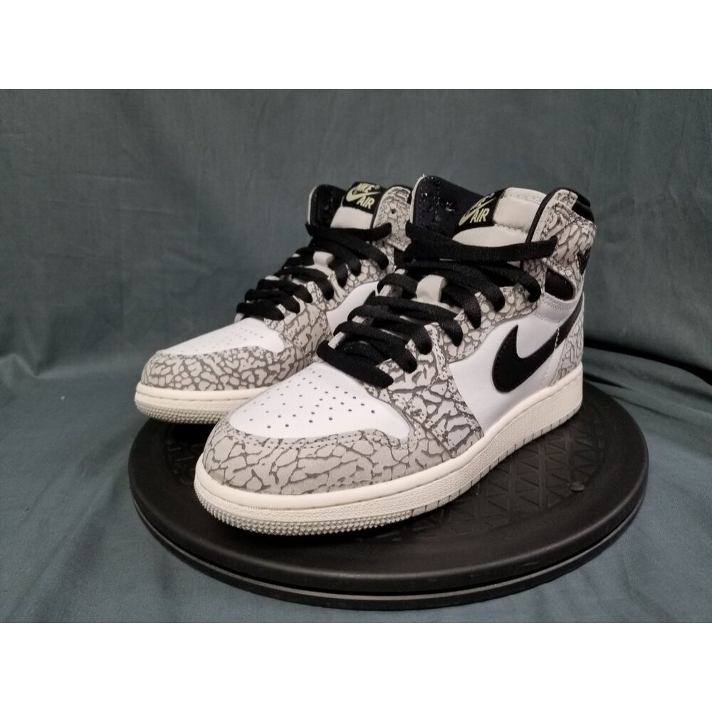Jordan 1 Retro High OG White Cement (GS) White Size 4.5Y NEW NO BOX! - Picture 4 of 11